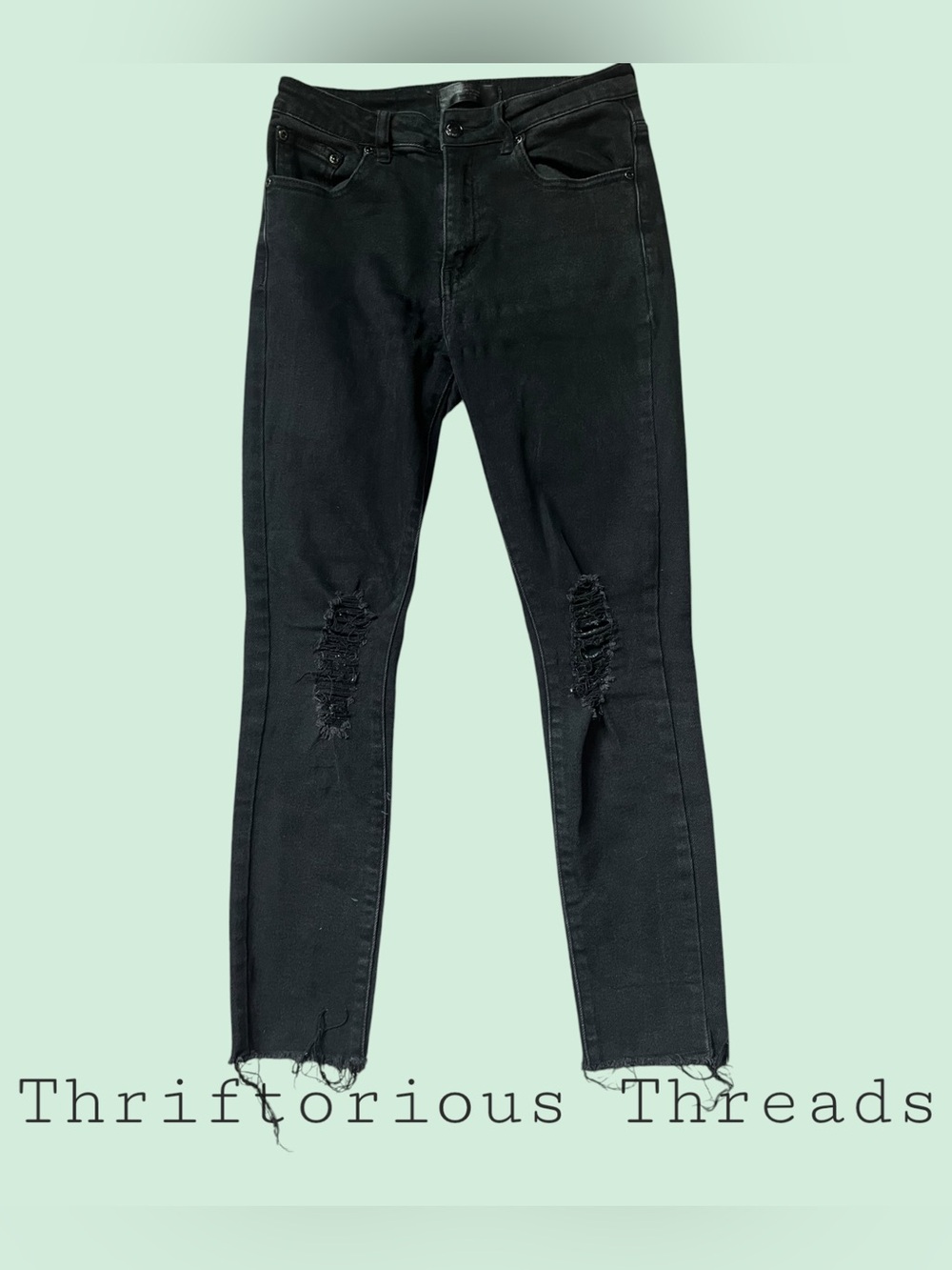 Monkey Ride Jeans High Rise Distressed Denim - Picture 2 of 5